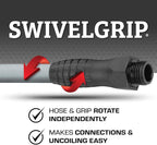 Flexzilla Colors SwivelGrip Garden Hose 5/8 in. x 75 ft., Lightweight All-Weather Water Hose, Durable and Flexible, Leak-Free Connections, Slate Grey
