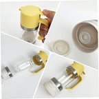 Honey Dispenser Glass Honey Dispenser No Drip 300ml Jar with Holder Base Multi-Purpose Syrup for Toast, Coffee & More