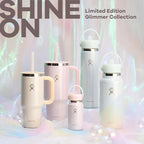 Hydro Flask Micro Bottle - Leak Proof Purse or Pocket Flask - Insulated Mini Water Bottle 6.7 Oz Glimmer Pink