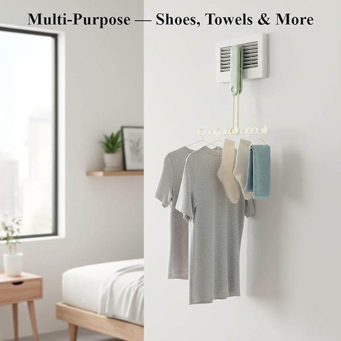 Foldable Clothes Drying Rack for Small Spaces — Portable, Rust-Proof, Easy Fold & Carry — Ideal for Travel, Apartment, Dorm (Grey)