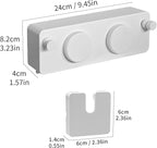 Retractable Clothesline Heavy Duty Clothes Drying Laundry Line Wall Mounted Easy Hanging Clothes Drying Laundry Line Retracting Hanging Lock to Prevent Sagging (Two line,White)