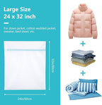 OTraki Mesh Laundry Bag for Delicates, 24 x 32 inch Large Mesh Delicates Bag for Washing Machine, Zippered Net Laundry Bag for Sweater Bed Sheet Blanket Toy College Dorm Don't Drying, Melting 140-176℉