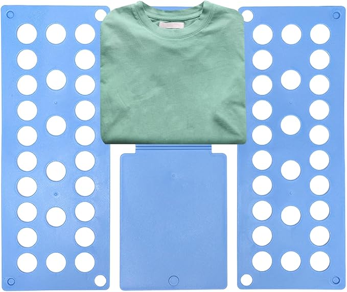 T Shirt Folder Clothes Folding Board, CollapsiblePlastic Laundry Aid, Adjustable SpeedFlip Organizer, Household Liner SorterOrganiser, for Clothing Easy Fast Home Travel Dorm Organization