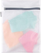 iDesign Medium Mesh Laundry Bag for Delicates - White