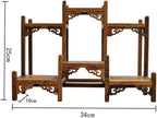 NWFashion Chinese Wooden Assemble Display Stand Symmetric Short Floor Curio Cabinets Shelf (1)