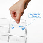 Acrylic Drawer Organizer, Expandable Drawer Organizer Trays, Desk Organizers and Accessories, Adjustable Compartments Desk Accessories for Makeup Utensil Junk Office Kitchen Bathroom