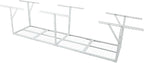 2x8FT Overhead Garage Storage Rack, Adjustable Ceiling Mounted Heavy Duty Metal Organization System, 22-40 Inch Height Dropdown, 450lbs Capacity, White
