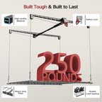 Overhead Garage Storage Lift, 4x4 Ft Ceiling Storage, Heavy-duty Ceiling Mounted Lift System, 250lbs Weight Capacity