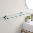 KES Bathroom Shelf 24 Inch Glass Shelf Wall Mounted Tempered Glass Shelves Polished Chrome Finish, BGS3201S60
