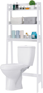 ZenStyle Over The Toilet Storage, 3-Tier Bathroom Space Saver Organizer Rack, Freestanding Above Toilet Stand for Bathroom, Laundry, Restroom, White