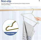 SPECILITE Wire Hangers 250 Pack, Metal Wire Clothes Hanger Bulk for Coats, Space Saving Metal Hangers 16.7 Inch Ultra Thin Non Slip with Groove, for Standard Size Suits, Shirts, Pants, Skirts-Silver
