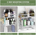 DINEST 2 Tier Over The Toilet Storage Shelf, Anti Resistant Bathroom Shelf Over Toilet Organizer, Multifunctional No Drilling Above Toilet Storage with Wall Mounting Design(White)