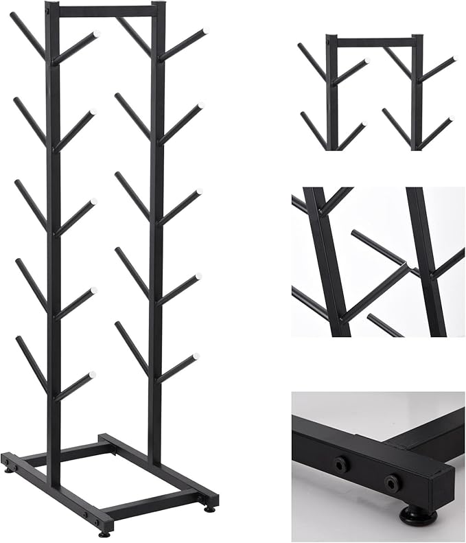 Generic Skateboard Rack, Five-Layer Double-Sided Metal Skateboard Rack Wall Mount, Skateboard Storage Rack for Scooter/Skateboards/Skis Skateboard Display Rack Stand for Garage & Shop, Black