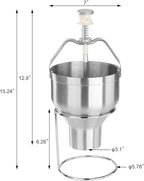 New Star Foodservice 37470 Commercial Grade Stainless Steel 18/8 Pancake Dispenser with Stand, Silver