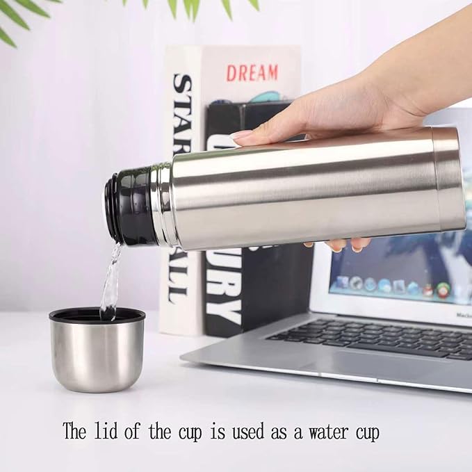 Small water bottle Mini Vacuum Insulated Stainless Steel Water Bottle Flask Metal Bottle for Hot and Cold Drinks 12Oz/350ml(Silver)