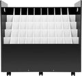 Blue Print Storage Organizer - Mobile Roll File Cart,50 Slots Mobile Blueprint Storage Rack Cart, Blueprint Cabinet with Wheelsm, Large Capacity Blueprint Storage Cart for Office and Home (50 Slots)