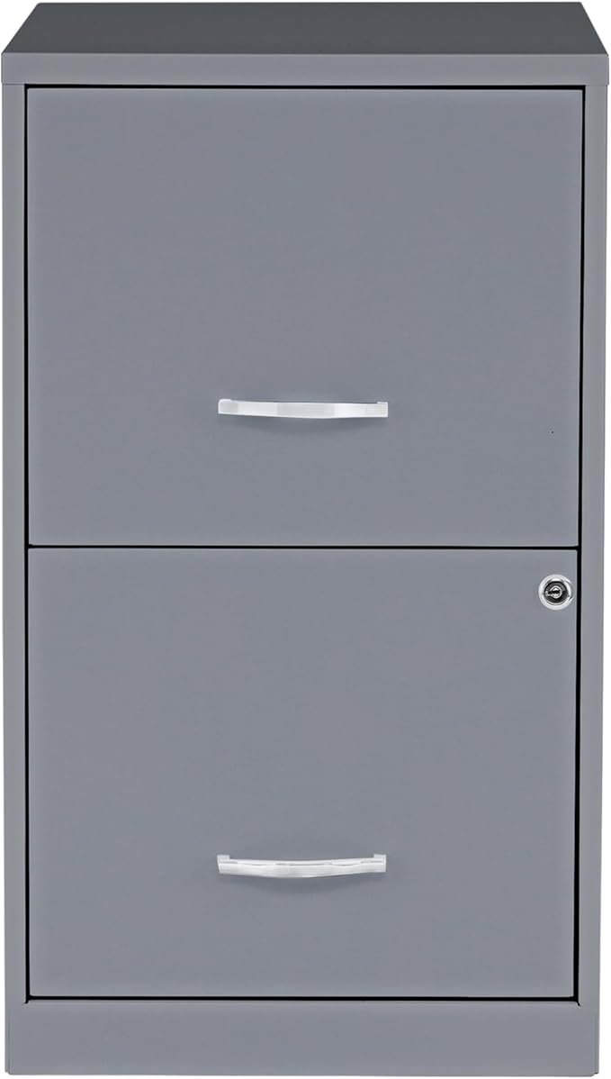 2 Drawer Locking Filing Cabinet | Pre-Assembled Steel Construction | Space-Saving Design is Perfect for Home and Small Office | Letter-Size | Assembled in North America