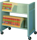 Datum Storage Mini File Cart(Fits under counter/desk) 2 Letter/Legal Size Shelves, Light Gray