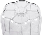 Rice Dispenser, 6 Grid 360° Rotating Rice Container Cereal Dispenser with Lid, Grain Storage Organizer Holder for Kitchen Countertop Dry Food, White, 12.5kg/28lbs