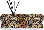 Leopard Print Bathroom Basket Foldable Toilet Tank Topper Paper Basket Waterproof Fabric Storage Organizer Bins Decorative Open Storage for Home Closet Containers Cabinet Set of 2
