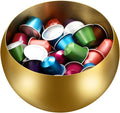 ELLDOO Coffee Pod Holder, Gold Metal Coffee Pod Storage for K Cup Nespresso Vertuo Keurig, Creamer Organizer Candy Bowl Fruit Jar for Countertop Kitchen Breakroom (Without Base)