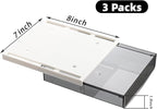SOUJOY 3 Pack Under Desk Drawer, Self-Adhesive Slide Out Organizer Tray, Plastic Under Table Attachable Hidden Storage Organizer for Office Home School Kitchen Sewing Table