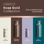 Hydro Flask Micro Bottle - Leak Proof Purse or Pocket Flask - Insulated Mini Water Bottle 6.7 Oz Sea Rose Gold