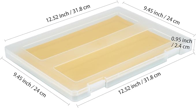 4 Pack A4 Paper Storage Box, 8.5 x 11 Project Case for US letter, Thick Scrapbook Storage Box Craft Storage Box Art Supplies Storage and Organization, Board Game Storage and Organizers
