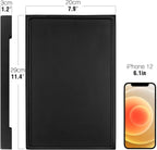 Luxspire Vanity Tray, Bathroom Tray Toilet Tank Storage Tray, Resin Kitchen Sink Trays, Vanity Countertop Organizer for Candles Soap Towel Perfume Holder Dish Decorative Serving Trays -Large- Black