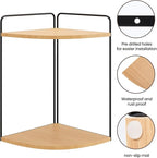 Bathroom Counter Organizer,Countertop Organizer,Vanity Organizers,Bathroom Storage,Bathroom Sink Caddy,Counter Shelf,Corner Counter,Corner Shelves(Black-Burlywood)
