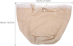 LOGOFUN 6PCS Removable Laundry Basket Liner Washable Cloth Insert Cover for Home Decor and Seasonal Parties Supplies - White & Brown