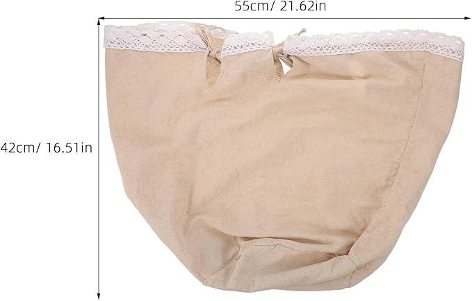 LOGOFUN 6PCS Removable Laundry Basket Liner Washable Cloth Insert Cover for Home Decor and Seasonal Parties Supplies - White & Brown
