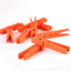 50pcs Craft Wood Clothespins Colored Wooden Photo Clothespins Paper Peg Pins Craft Spring Clips for Home Arts Crafts Decor, 2.75 inches (Lively Orange)
