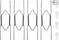 Bilillo 4 Pack Plate Hangers for The Wall, Suitable for 8''-10'' Decorative Plate,Invisible Heavy Duty Wire Plate Holder with Wall Hooks, Plate Hangers for Displaying Plates, Platter, Dish (Black)