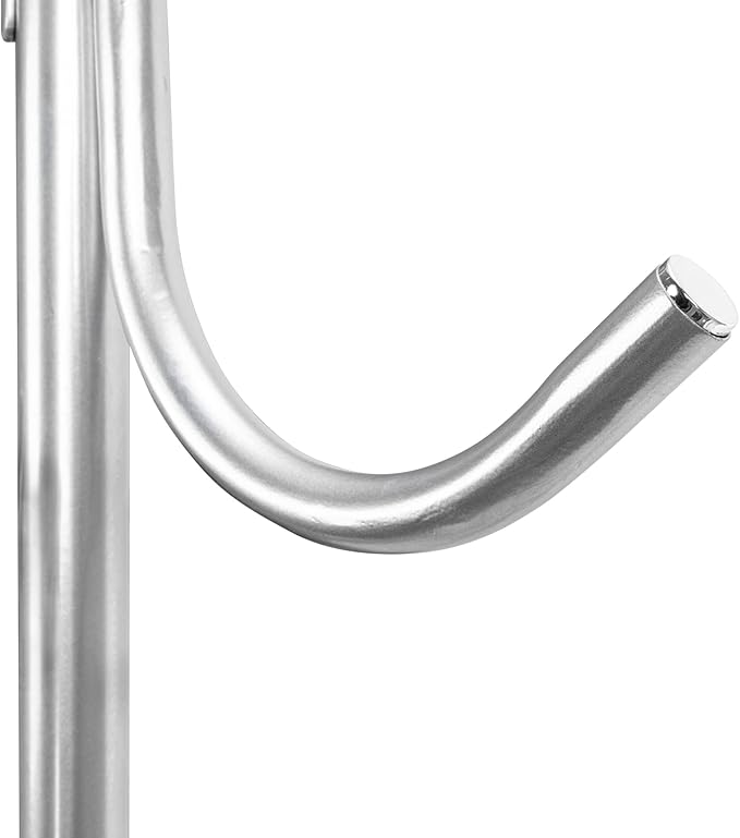 Household Essentials Hinge-It Clutterbuster Steel Valet Family Towel Bar, Silver