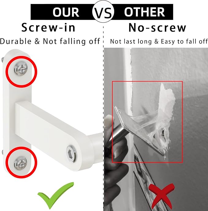 White 24 Inch Bathroom Towel Bar, Towel Racks for Bathroom Wall Mounted Hanging Bath Towels, Stainless Steel Single Towel Rod Holder