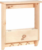 Renovators Supply Manufacturing Bathroom Shelves Wall Mounted Unfinished Pine Peg Rack 19 Inch