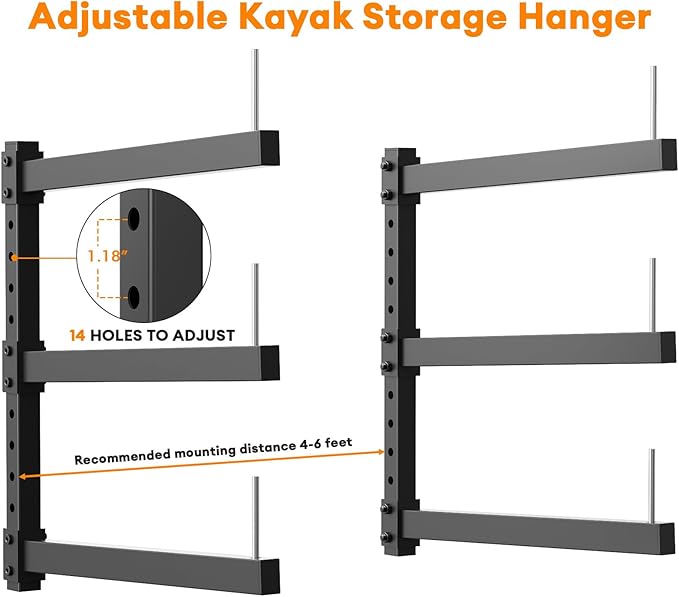 Lumber Storage Rack Wall Mount - Wood Storage Racks Heavy Duty Metal Shelf Wall Mount Wood Organizer Racks for Shed, Workshop, Garage, Basement, Wall Storage Racks - Indoor & Outdoor Use, 690 LBS Load