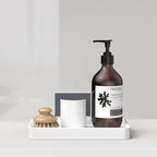 Gurygo 2 Pack 8" Ceramic Vanity Tray - Kitchen Tray for Soap Bottles - Small Rectangular Vanity Tray for Bathroom - Vanity Trays for Bathroom - Kitchen Soap Dispenser Tray,White