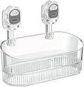 2026 New No-Drill Bathroom Suction Storage Box, Suction Cup Shelf, Multi Functional Wall-Mounted Organizer for Home Bathroom