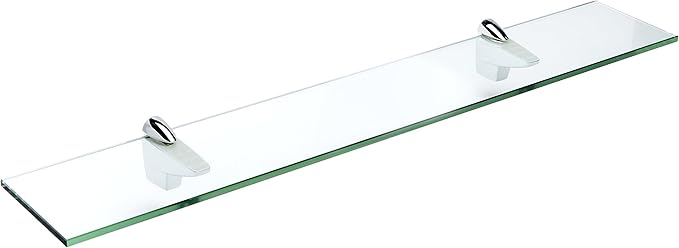 Spancraft Glass F-10x42-Chrome Falcon Glass Shelf, Chrome, 10" x 42"