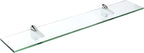 Spancraft Glass F-10x42-Chrome Falcon Glass Shelf, Chrome, 10" x 42"