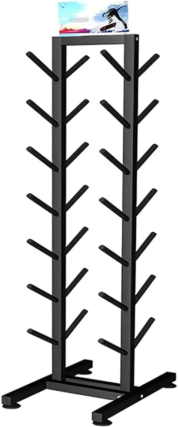 Heavy Duty Metal Ski Storage Rack, Home Gym Organize Holder, 7 Pair Freestanding Steel Ski Holder, Floor Display Stand for Garage/Shop