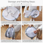 2PCS Hanging Drying Rack Foldable Sweater Clothes Dryer Flat Mesh Large Portable Fixed Windproof for Home, Dormitory and Bathroom 3 Tier