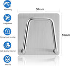 Adhesive Sponge Holder for Kitchen Sink, SUS304 Stainless Steel Scrubber Hanger Sink Caddy Accessories Storage Drain Rack Stand for Scratch Scrub Dishcloth Dishrag Steel Wool Strainer Stopper