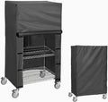 Dustproof Shelving Cover for 36" W x 16" D x 72" H, Heavy Duty Waterproof Storage Shelf Cover, nylon with Hook and Loop Closure, Black (No Shelves)
