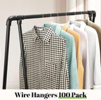 Wire Metal Clothes Hangers Bulk 150 Pack, 16 Inch 12 Gauge Standard Size, Slim Space Saving for Coat Suits Shirts Pants Skirts, Non Slip, Silver
