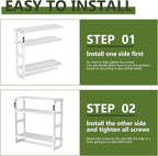 Over The Toilet Storage Bathroom Shelves Wall Mounted 3 Tier Space Saver Corner Shelf Organizer Bamboo Towel Rack Toilet Paper Cabinet with Hanging Rod White