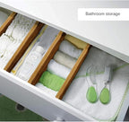 Bamboo Drawer Dividers Set of 4, Adjustable Drawer Organizers for Kitchen, Bedroom, Bathroom, Dresser & Office (17"-22")