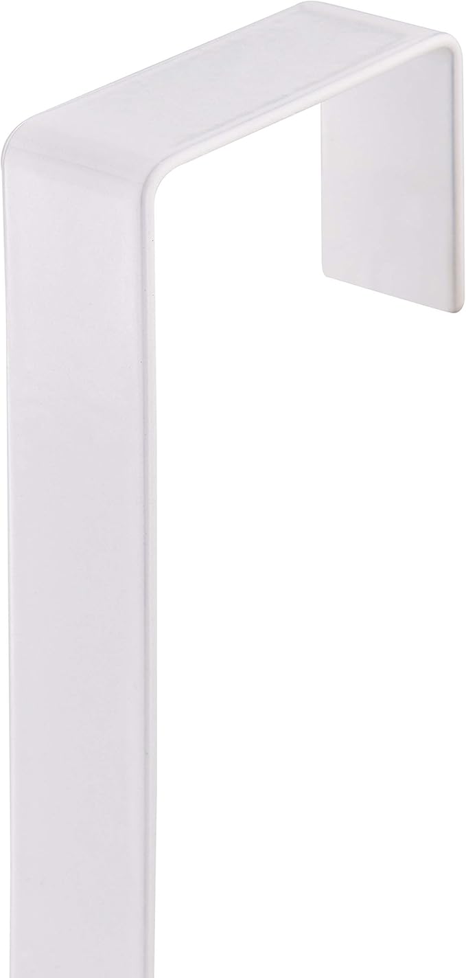 MyGift 3-Tier Over The Door Towel Holder, Bathroom Door Towel Bar, Over Shower Door Bath Shetts Drying Rack for Small Spaces, White Metal